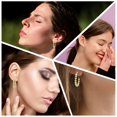 thumbnail image 2 of Heart Funky Earring Hoops - Cubic Zirconia Birthday Earrings for Women Yellow Jewelry Birthday Christmas Gifts for Her - Yellow, 2 of 7