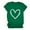 Green, variant on Luxalzxs Valentine's Day T-Shirts for Women Cute Love Heart Graphic Print Tees Casual Short Sleeve Round Neck Tops