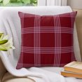 thumbnail image 3 of Pillow Covers 16x16 Set of 2, Red Checkered Throw Pillow Covers Decorative Couch Cushion Cover, Farmhouse Buffalo Plaid Modern Microfiber Soft Square Pillowcases for Bedroom Living Room Sofa, 3 of 9