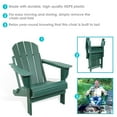 thumbnail image 2 of Sunnydaze Portable, Foldable, Outdoor Adirondack Chair - All-Weather Design - 300-Pound Capacity - 34.5”H - Green, 2 of 10