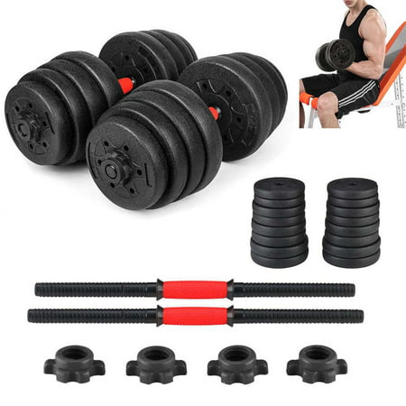 Weight Dumbbell Set Adjustable Cap Gym Barbell Plates Body Workout (Best Adjustable Dumbbells For Home Gym)