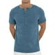 thumbnail image 5 of Playera Henley Casual Retro Manga Corta Para Hombre Algodón, 5 of 6