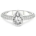 thumbnail image 3 of 4 Carat IGI Certified Pear Shape Lab Grown Diamond Engagement Ring | 14K White Gold |Eloa Secret Halo Diamond Ring | FG-VS1-VS2 Quality Friendly Diamonds, 3 of 4