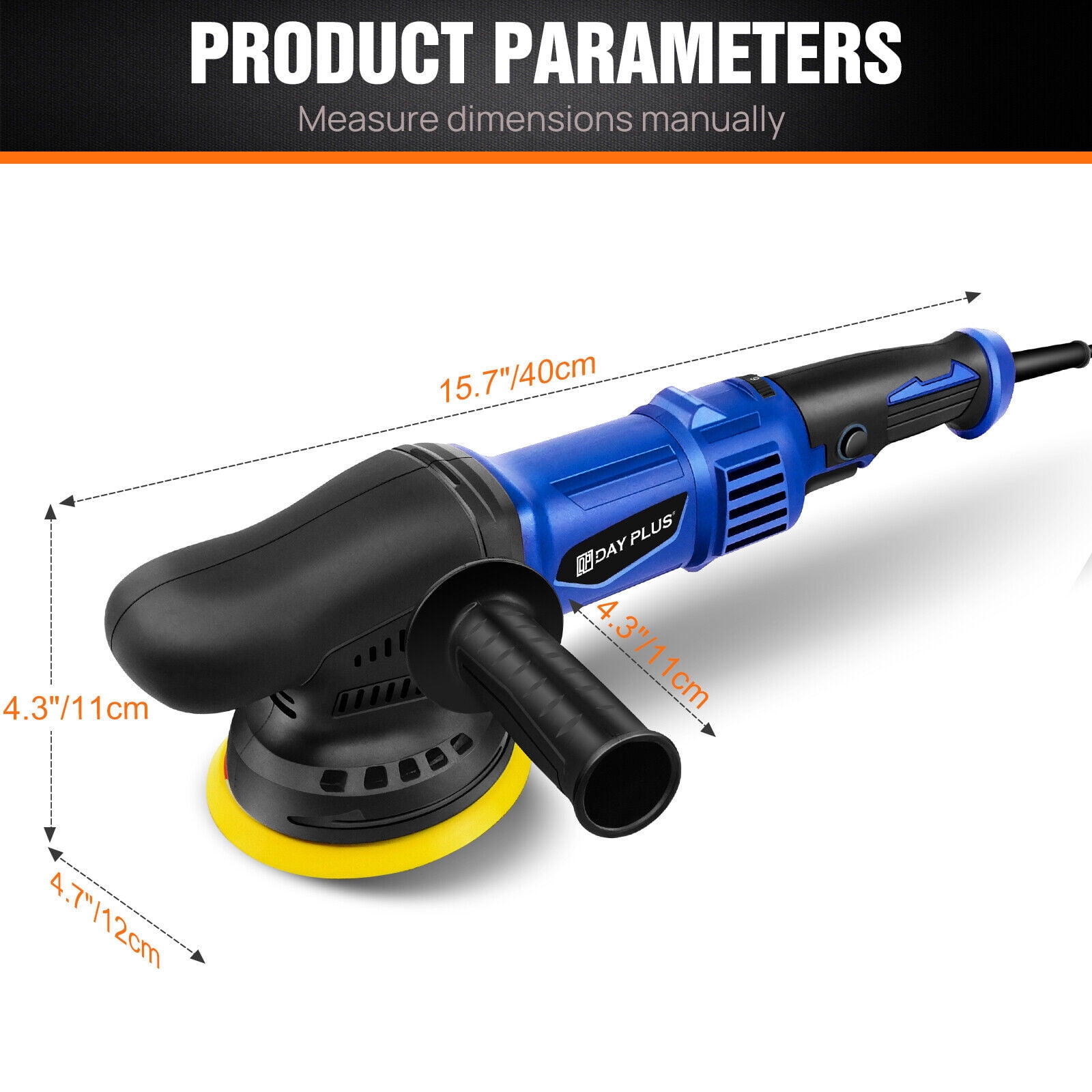 Dayplus 5 in 980W, 110V, Corded Electric Power Tool Polishers, 5800 RPM