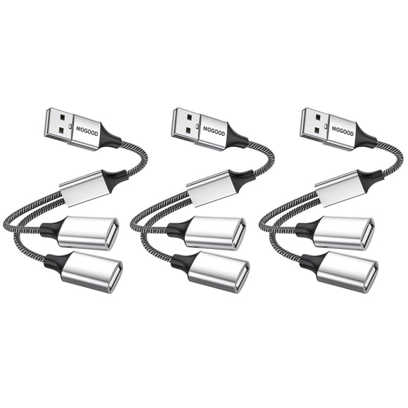 Adaptador USB 2.0 Hub extensor de doble puerto USB MOGOOD