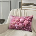 thumbnail image 5 of Balery Pink Glitter Heart Candy Bedding Queen Pillow Cases - Envelope Closure - Soft Brushed Microfiber Fabric - Shrinkage and Fade Resistant Pillow Cases-, 5 of 6