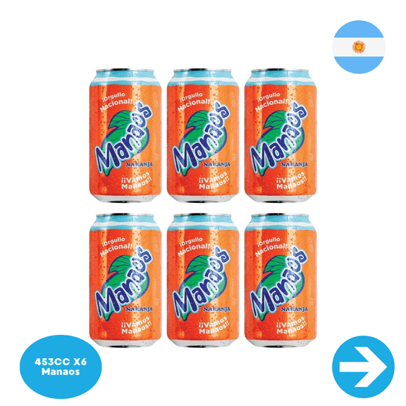 Manaos Naranja Lata 354 ml - 6 Units