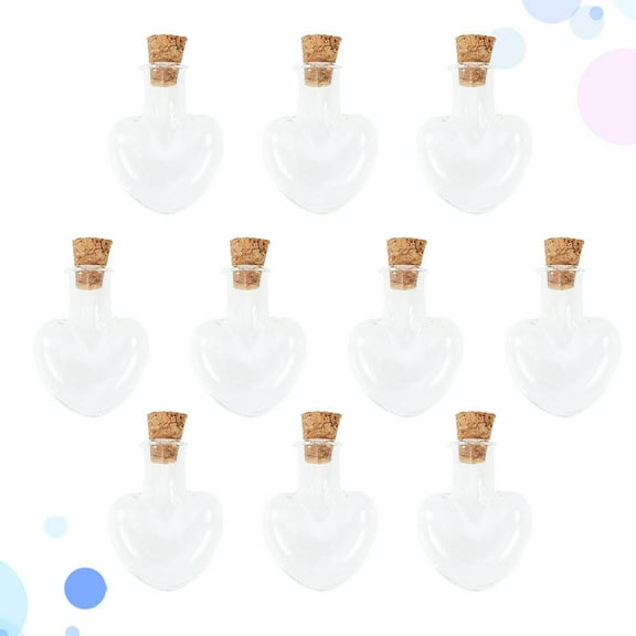 LABSERRON 20Pcs Heart Shaped Glass Jar for Home Shop and Craft Enthusiasts
