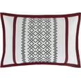 thumbnail image 7 of Nanshing Jamie 7 Piece Geometric Comforter Set, White/Red, King, 7 of 7