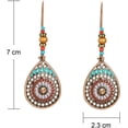 thumbnail image 3 of 4 Pairs Boho Vintage Drop Earrings Vintage Rhinestone Earrings Boho Drop Earring, 3 of 3