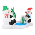 thumbnail image 1 of Occasions 6' Inflatable Snowmen Ice Fishing Christmas Yard Decoration, 1 of 3