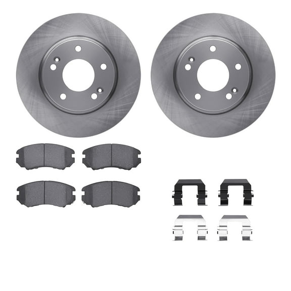 Dynamic Friction Company Front Brake Rotors with 5000 Advanced Brake Pads includes Hardware 6512-03270