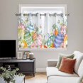 thumbnail image 4 of Easter Colorful Eggs Kitchen Curtains Window Panels, Spring Eucalyptus Leaves Floral Plant Insulated Window Treatment Curtain, Grommet Curtains for Bedroom/Living Room/Bathroom, 2 Piece 42"Wx45"L, 4 of 8