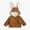 Brown, variant on SwiftWear Infant Toddler Boys Girls Fleece Lined Bunny Ear Hooded Jacket Kids Cute Solid Zip-up Coat Witner Warm Outwear, Brown