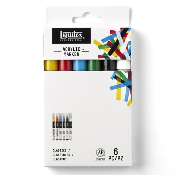 Set De Marcadores Acrílicos Con 6 Colores 2Mm Liquitex multicolor