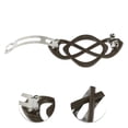 thumbnail image 3 of Ganga Única 1 Pc Clips de Pelo de Moda Grace Clip para Peinados para Mujeres 3.19"x1.65"x0.98" Color Café Profundo, 3 of 3