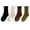 Coffee, variant on 4 Pairs Kids Little Girls Ruffle Socks Stretch Cotton Turn Cuff Dress Socks Casual Solid Color Lightweight Slouch Crew Socks 1-12 Years