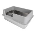 thumbnail image 4 of Stainless Steel Cat Litter Box 19.69 X 13.78 X 7.87in - Open Top High Side Large Litter Pan with Scoop - Non Stick Smooth Surface Litterbox for Cats and Rabbits, 4 of 7