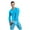 Blue 1, variant on YOTMKGDO Base Layers Long Sleeve, Crew Neck Mesh Transparent High Elastic Running Cycling Sports Training Tights s Solid Activewear for Men Black S-XL