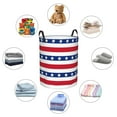 thumbnail image 6 of Balery American Patriotic Stars And Stripes Round Laundry Basket with Handles Waterproof Freestanding Laundry Hamper for Clothes Toys in the Dorm and Family-Medium, 6 of 8