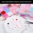 thumbnail image 4 of Bow Charms Flower Charms Mixed Shape Bowknot Nails Art Charms Flatback Pearl Beads Nails Art Decorations, 4 of 8