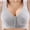 Gray, variant on Women's Front Fastening Bras Push Up Underwire Plain Racerback High Support Bra Purple XXXL(44)
