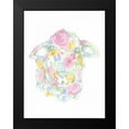 thumbnail image 2 of Varacek, Pam 12x14 Black Modern Framed Museum Art Print Titled - Floral Sheep, 2 of 5