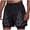 Black, variant on DeHolifer Men's Basketball Shorts Casual Workout Athletic Shorts Mesh Flame Graphic Print Running Short Pants Navy XL