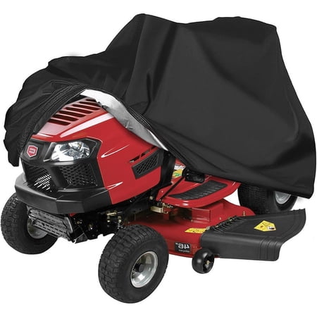 Outdoors Lawn Mower Cover Waterproof Heavy Duty Polyester Oxford UV Protection Lawn Tractor Cover Fits Decks Up to with Drawstring and Storage Bag