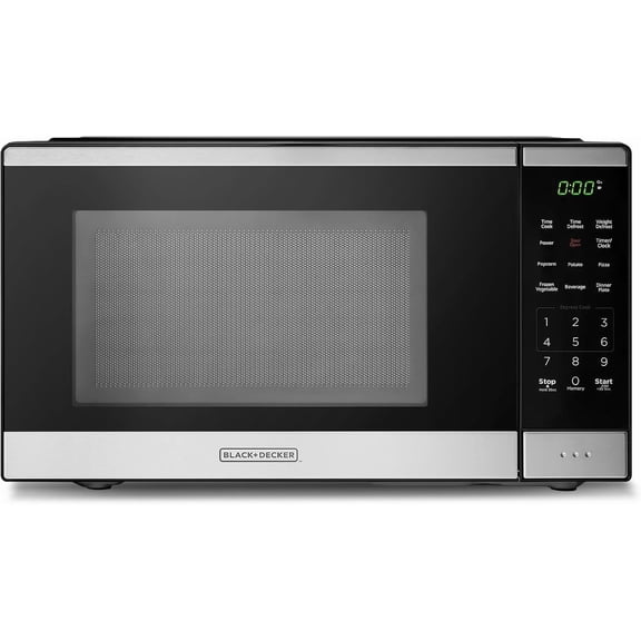 BLACK DECKER 0.9 Cu Ft Microwave Oven Countertop , 6 Auto Menus, 10 Power Levels, Digital Panel, 900W