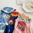thumbnail image 2 of Vestido de invierno para niñas, ropa de dibujos animados, Blancanieves, sirena, Frozen, princesa Elsa, suéter para niños pequeños, Vestido de punto rosa, 2 of 5
