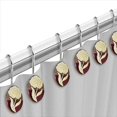 thumbnail image 3 of Popular Bath Ombre Rose Resin Shower Curtain Hooks, Burgundy-Gold, 12 Pack, 3 of 3