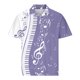 thumbnail image 4 of Camisas de Manga Larga para Hombres Impresos Girar Hacia Abajo Botones de Cuello Lateral Dividido, Casual Blusa de Manga Corta, 4 of 5