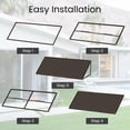 thumbnail image 6 of BACKYARD BEAUTIFUL Metal Awning 100" x 36", Front Door and Window Canopy with Powder-Coated Frame, Weather Resistant Sun and Rain Shelter for Patio, Entrance, Porch and Balcony, Dark Gray, 6 of 9