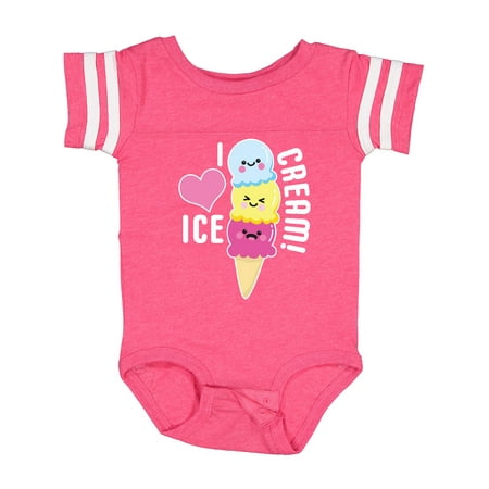 

Inktastic I Love Ice Cream with Cute Ice Cream Cone Boys or Girls Baby Bodysuit