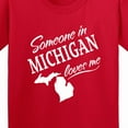 thumbnail image 4 of Inktastic Someone in Michigan Loves Me Youth T-Shirt, 4 of 5