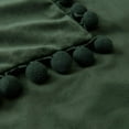 thumbnail image 3 of Pack of 2 Velvet Throw Pillow Covers Pompom Decorative Pillowcases Solid Soft Cushion Covers with Poms Square for Couch Sofa Bedroom Car 18x18inch Dark Green, 3 of 6