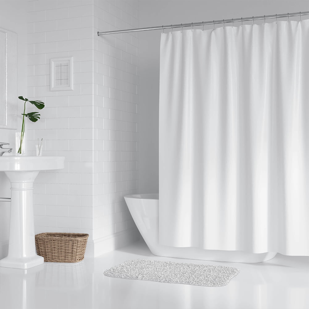 Brand New Details about   White Circle PEVA Shower Curtain 