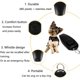 thumbnail image 3 of Clicker para perros, Clicker de 3 piezas (negro), 2 en 1 - Clicker para adiestramiento de perros con Wh, 3 of 5