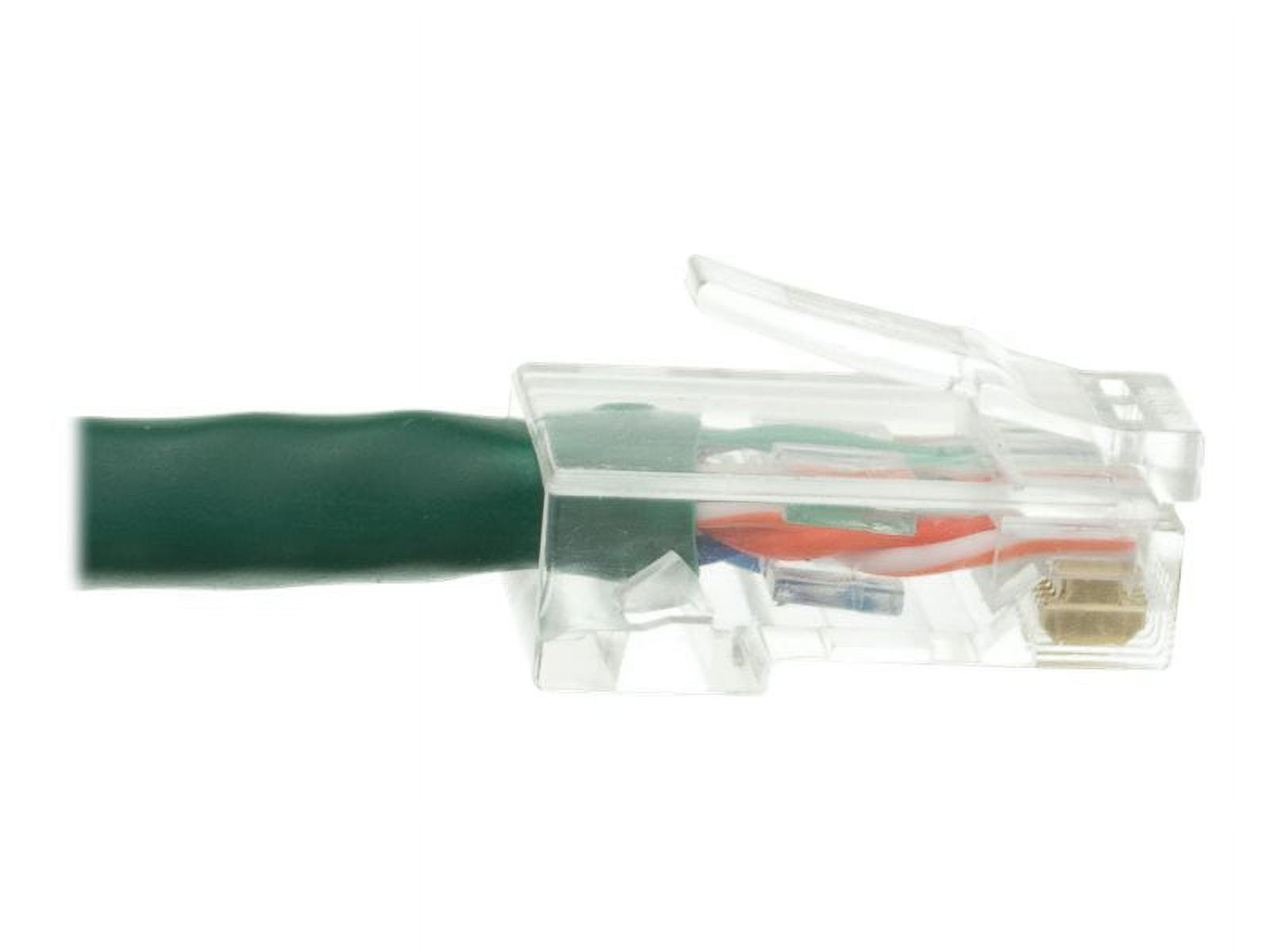 Cat6 Green Ethernet Patch Cable, Bootless, 2 foot