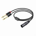 thumbnail image 2 of XLR Male to Dual 1/4 inch Y Splitter Cable,Male XLR to Double 6.35mm Mono TS Plug Mic Audio Converter Adapter Cord, 2 of 10