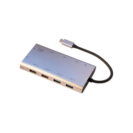 Smk Link - SMK-Link - USB-C - 100W Mini Docking Station - Multi-Stream Triple Video for Notebooks - Silver