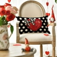 thumbnail image 2 of Valentine''s Day Heart Polkadot Throw Pillow Cover, 12 x 20 Inch Love Black Cushion Case Decoration for Sofa Couch, 2 of 6