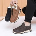 thumbnail image 4 of Fleece Lined Winter Boots foe Women Comfortable Non Slip Snow Booties Warm Plush Slip On Ankle Boots with Arch Support Gray Size 8, 4 of 7
