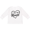 thumbnail image 3 of Inktastic I Love My Mommy in Black Chalk Heart Boys or Girls Long Sleeve Toddler T-Shirt, 3 of 5