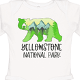 thumbnail image 4 of Inktastic Yellowstone National Park Mountains and Bear Shape Boys or Girls Long Sleeve Baby Bodysuit, 4 of 5