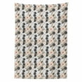 thumbnail image 2 of Floral Tablecloth, Abstract Exotic Blossoms Tropical Petals Fragrance Essence Print, Rectangle Satin Table Cover Accent for Dining Room and Kitchen, 60" X 84", Tan Ivory Seal Brown, by Ambesonne, 2 of 2