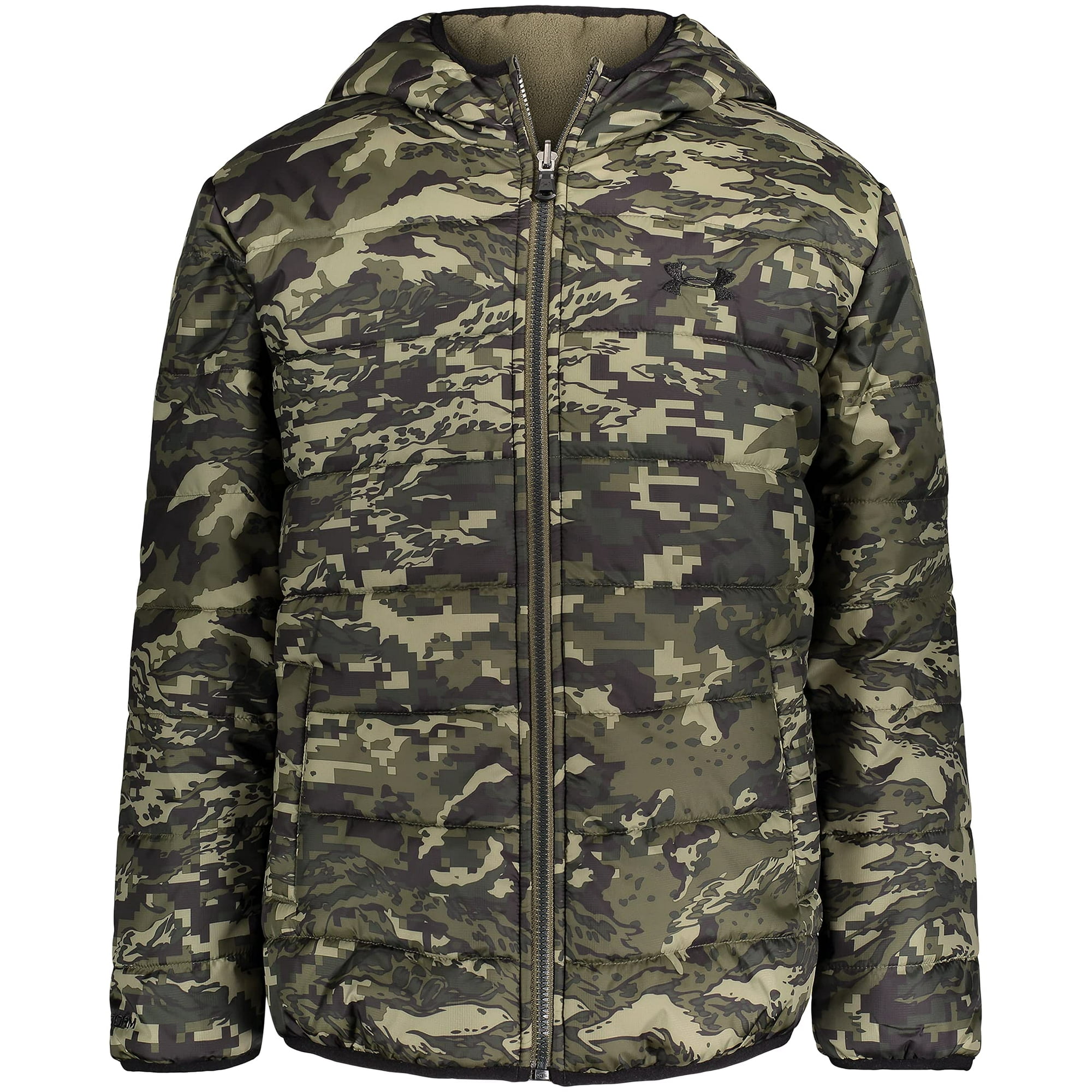 Under Armour Boys' UA Print Reversible Pronto Puffer Jacket