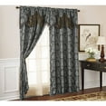 thumbnail image 2 of Gloria Floral/Damask Textured Jacquard 54 x 84 in. Single Rod Pocket Curtain Panel w/Attached 18 in. Valance, 2 of 11