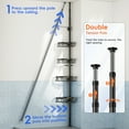 thumbnail image 5 of Auledio Corner Shower Caddy Tension Pole - 62-115INCH - 4-Tier Rustproof Bathroom Organizer Shelves, Adjustable Bathtub Tub Shampoo Storage, 5 of 9